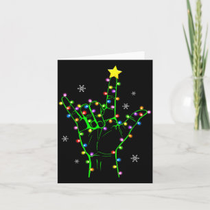 Asl Christmas Christmas Tree Lights American Sign Card
