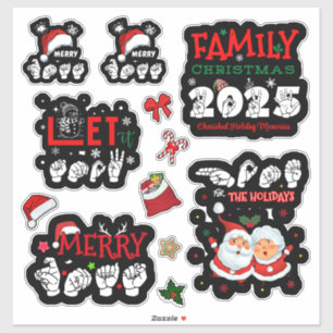 ASL Christmas Stickers