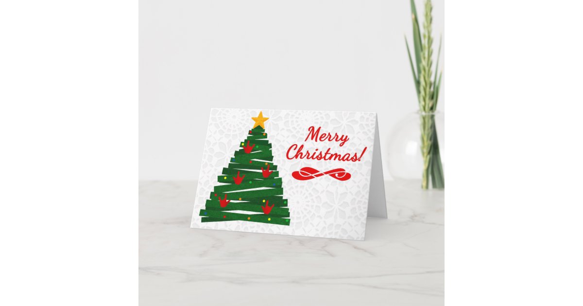 Asl Christmas Tree Card W Ily Handshape Ornaments Zazzle Com