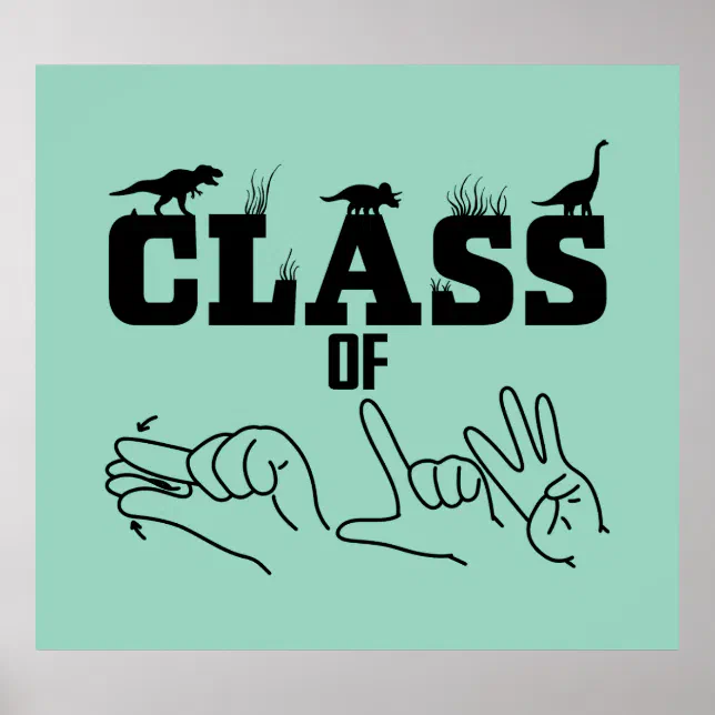 ASL - Class of 2026 - Graduation ASL Design Poster | Zazzle