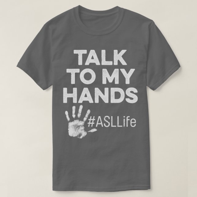 ASL Class Sign Language Hand Senior Graduation pro T-Shirt (Design Front)