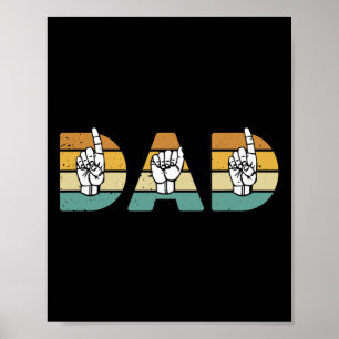 ASL Dad American Sign Language Deaf Awareness Supp