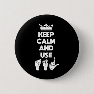 Asl Deaf Awareness And Sign Language 1 Button