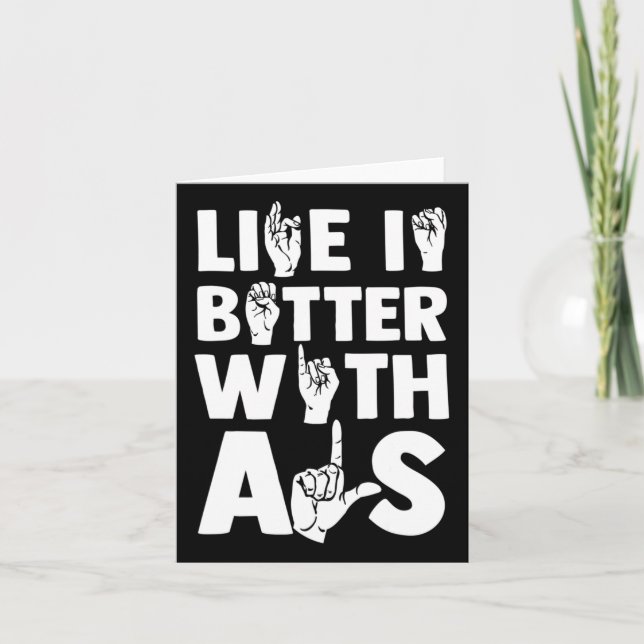 Asl Deaf Awareness And Sign Language 2  Card (Front)