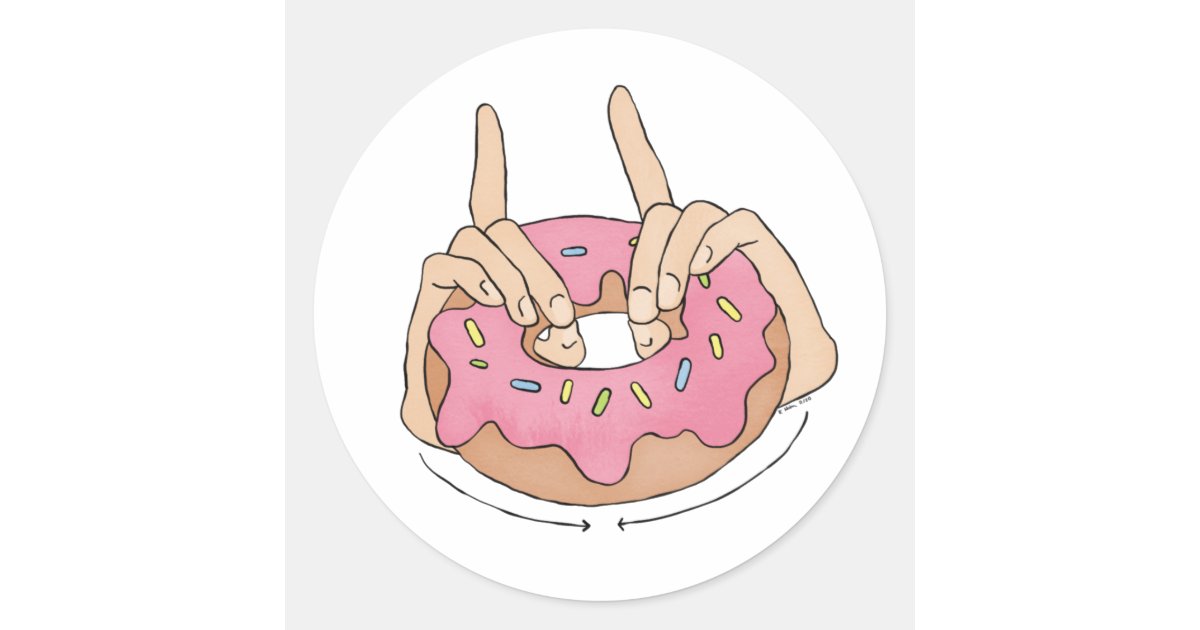 ASL Doughnut Stickers Zazzle