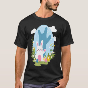 ASL Easter Bunny Reflection I Love You Hand Sign L T-Shirt