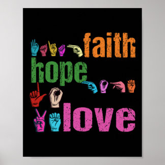 Asl Faith Hope Love American Sign Language Christi