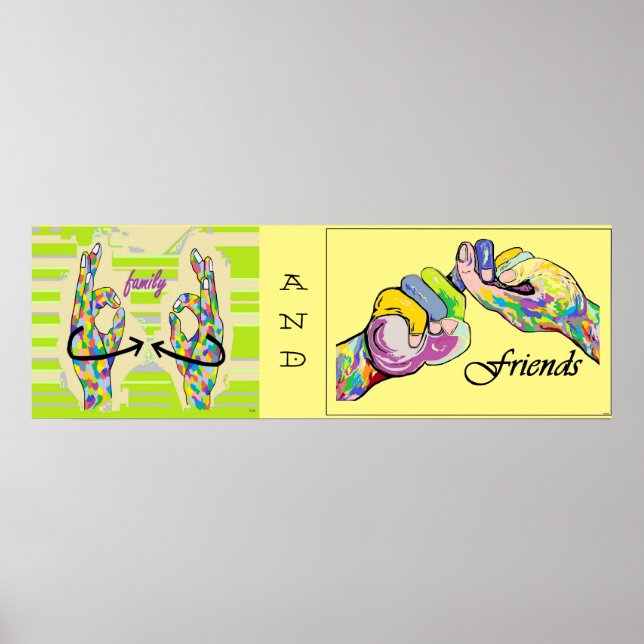 ASL Family and Friends Poster (Front)