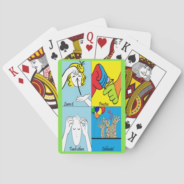 ASL Four Steps to Success Poker Cards (Back)