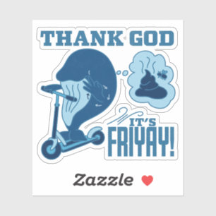 ASL Friday Design - Thank God It’s Friyay! Sticker