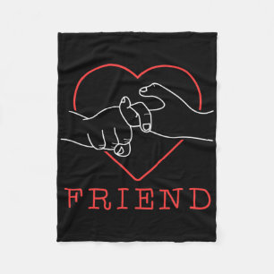 Asl Friend Cute Language Pride Deaf Awareness  Fleece Blanket