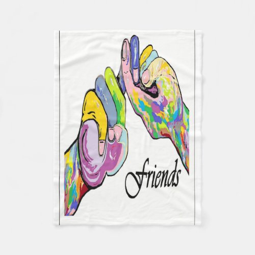 ASL Friends Fleece Blanket