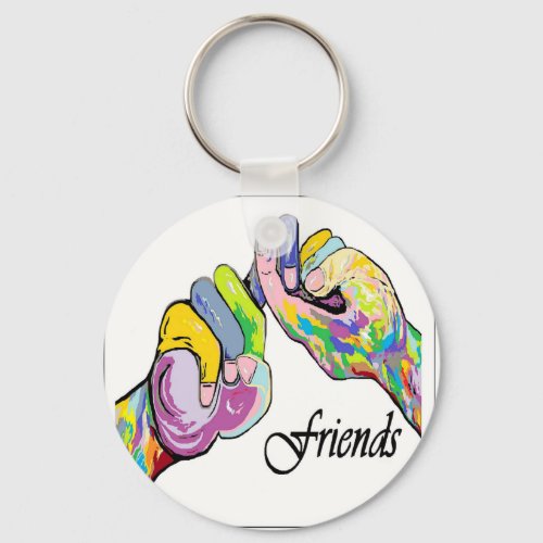 ASL Friends Keychain