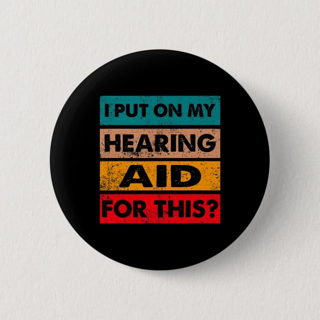 Asl Fun Deaf Pride Awareness Sign Languages Hearin Button (Front)