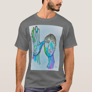 ASL Grandfather in Blue Overtones T-Shirt