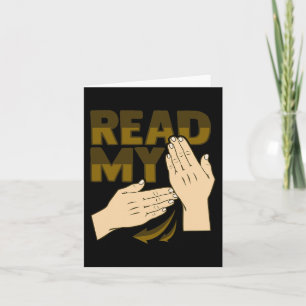 ASL Hand Gesture Deaf Hearing Loss Awareness 12 Card