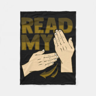 Asl Hand Gesture Deaf Hearing Loss Awareness 12 Fleece Blanket