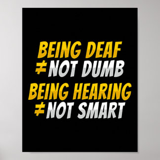 Asl Hand Gesture Deaf Hearing Loss Awareness 2  Poster