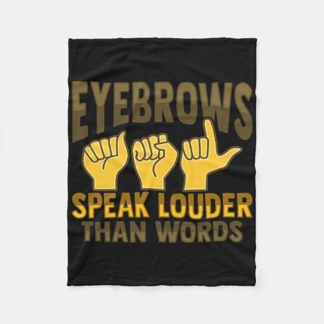 Asl Hand Gesture Deaf Hearing Loss Awareness 5  Fleece Blanket (Front)