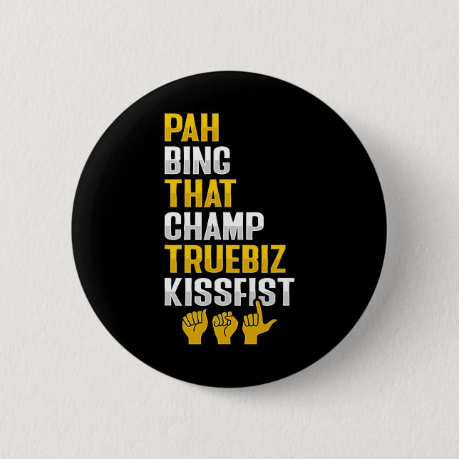 Asl Hand Gesture Deaf Hearing Loss Awareness 8  Button (Front)