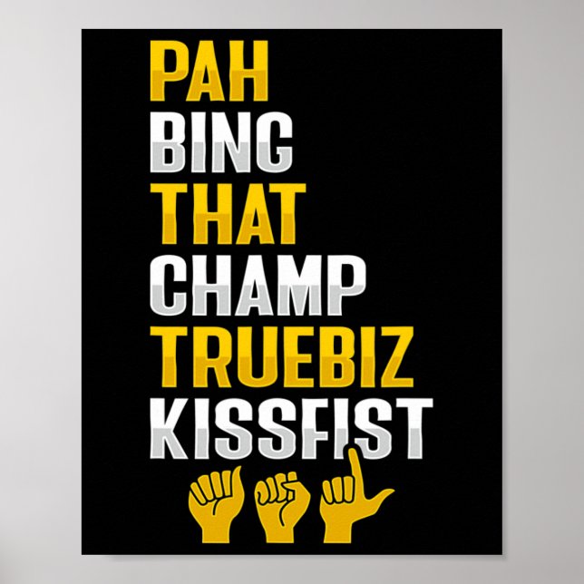 Asl Hand Gesture Deaf Hearing Loss Awareness 8  Poster (Front)