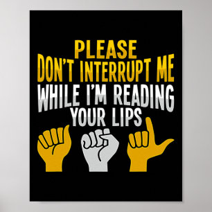Asl Hand Gesture Deaf Hearing Loss Awareness 9 Poster