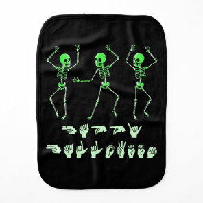 ASL Happy Halloween I - Cute Spooky Season Baby Burp Cloth