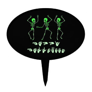 ASL Happy Halloween I - Cute Spooky Season Cake Topper