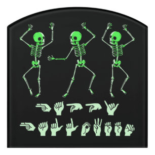 ASL Happy Halloween I - Cute Spooky Season Door Sign