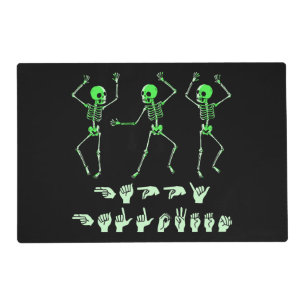 ASL Happy Halloween I - Cute Spooky Season Placemat