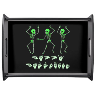 ASL Happy Halloween I - Cute Spooky Season Serving Tray