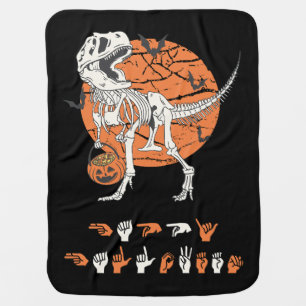 ASL Happy Halloween III - Cute Spooky Season Baby Blanket