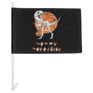 ASL Happy Halloween III - Cute Spooky Season Car Flag