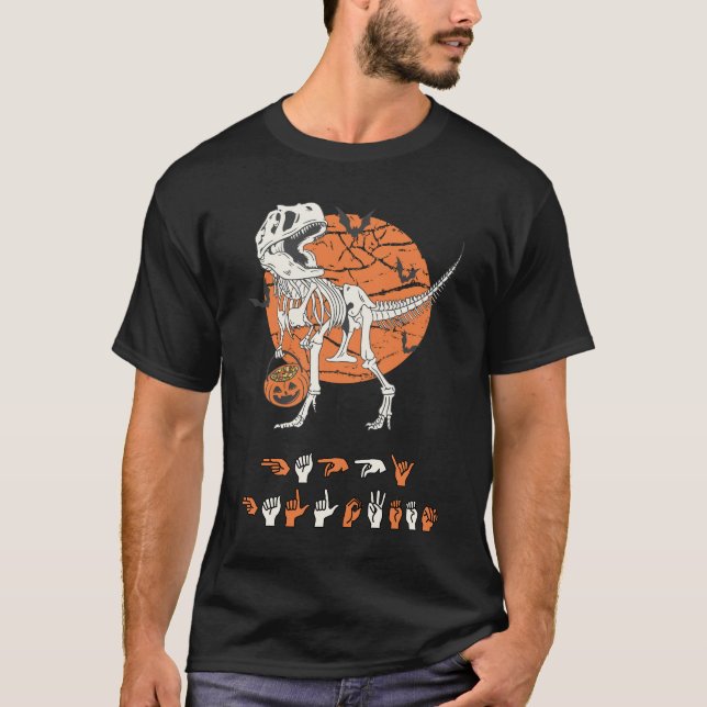 ASL Happy Halloween III - Cute Spooky Season T-Shirt (Front)