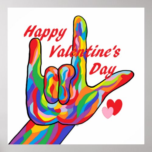 ASL Happy Valentines Day Poster