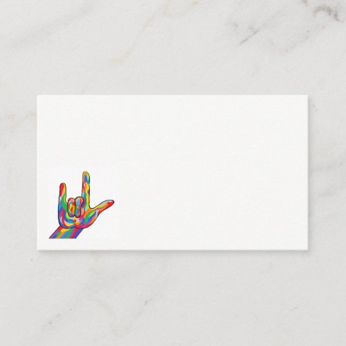 ASL I Love You Business Card