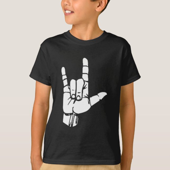 Asl I Love You Gift American Sign Language Tee Pre (Front)