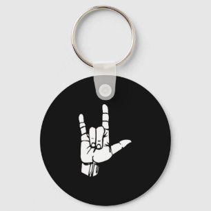 Asl I Love You Gift American Sign Language Tee Pre Keychain
