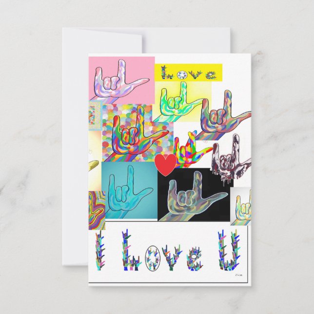 ASL I Love You Medley  Thank You Card (Front)