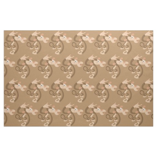 ASL I Love You Monkey Patterned Fabric