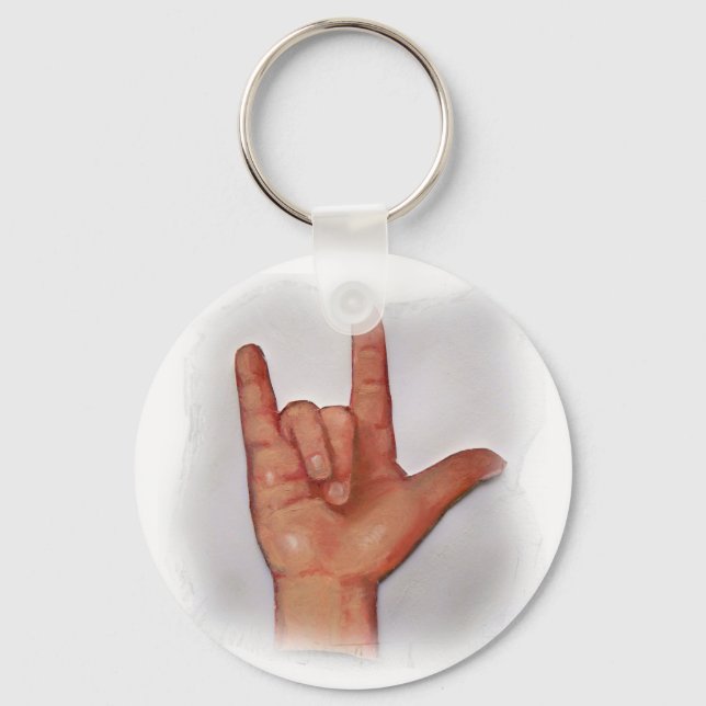 ASL I LOVE YOU NO. 3 KEYCHAIN (Front)