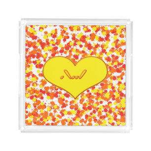 ASL-I Love You with Heart by Shirley Taylor Acrylic Tray