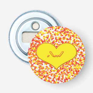 ASL-I Love You with Heart by Shirley Taylor Bottle Opener