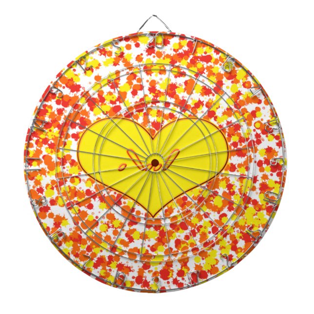 ASL-I Love You with Heart by Shirley Taylor Dartboard (Front)