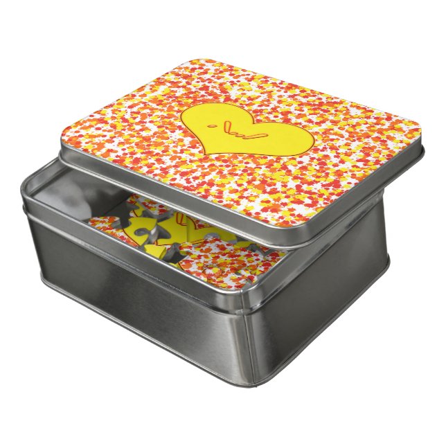ASL-I Love You with Heart by Shirley Taylor Jigsaw Puzzle (Lid Open)