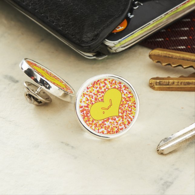 ASL-I Love You with Heart by Shirley Taylor Lapel Pin (In Situ)