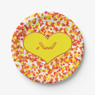 ASL-I Love You with Heart by Shirley Taylor Paper Plates