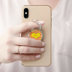 ASL-I Love You with Heart by Shirley Taylor Phone Ring Stand