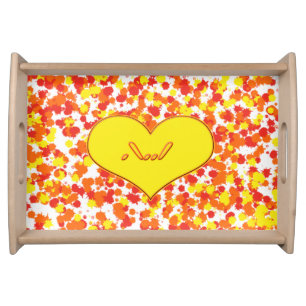 ASL-I Love You with Heart by Shirley Taylor Serving Tray