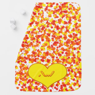 ASL-I Love You with Heart by Shirley Taylor Swaddle Blanket